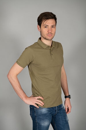 POLO IN PIQUE VERDE MILITARE